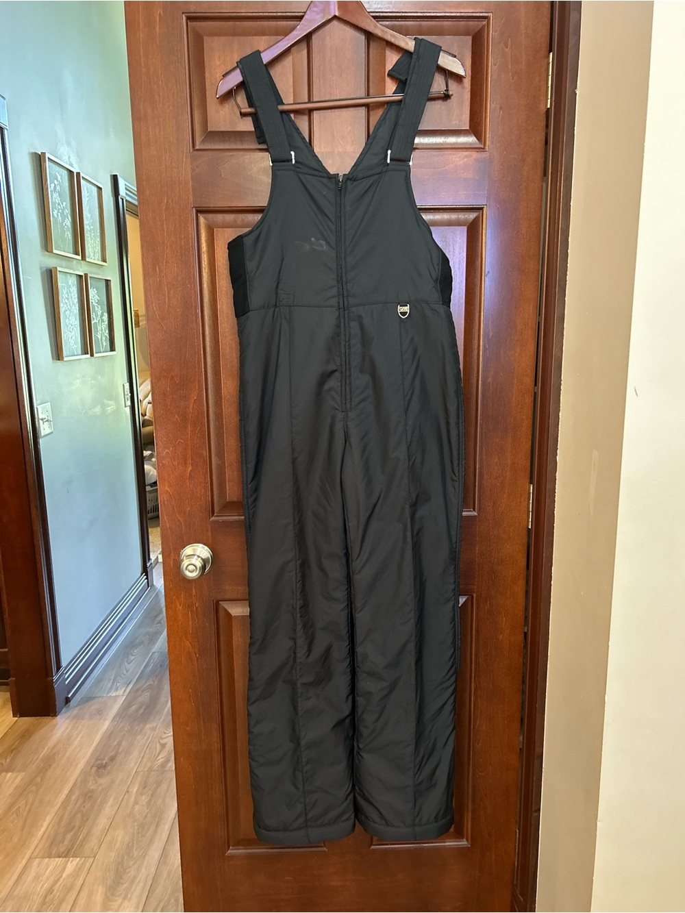 Vintage SKYR Ski Snow Bib Overalls Black Mens Medium Y2K
